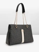 Guess-Printed Structured Shoulder Bag - Image 2